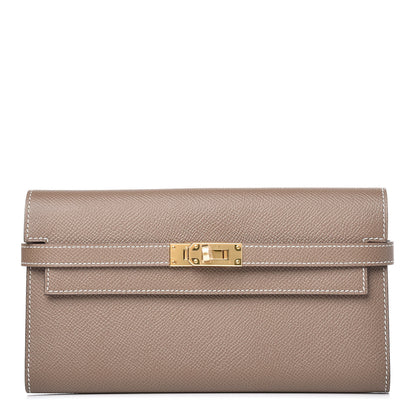 Hermes Epsom Kelly Longue Wallet Etoupe 1 of 8