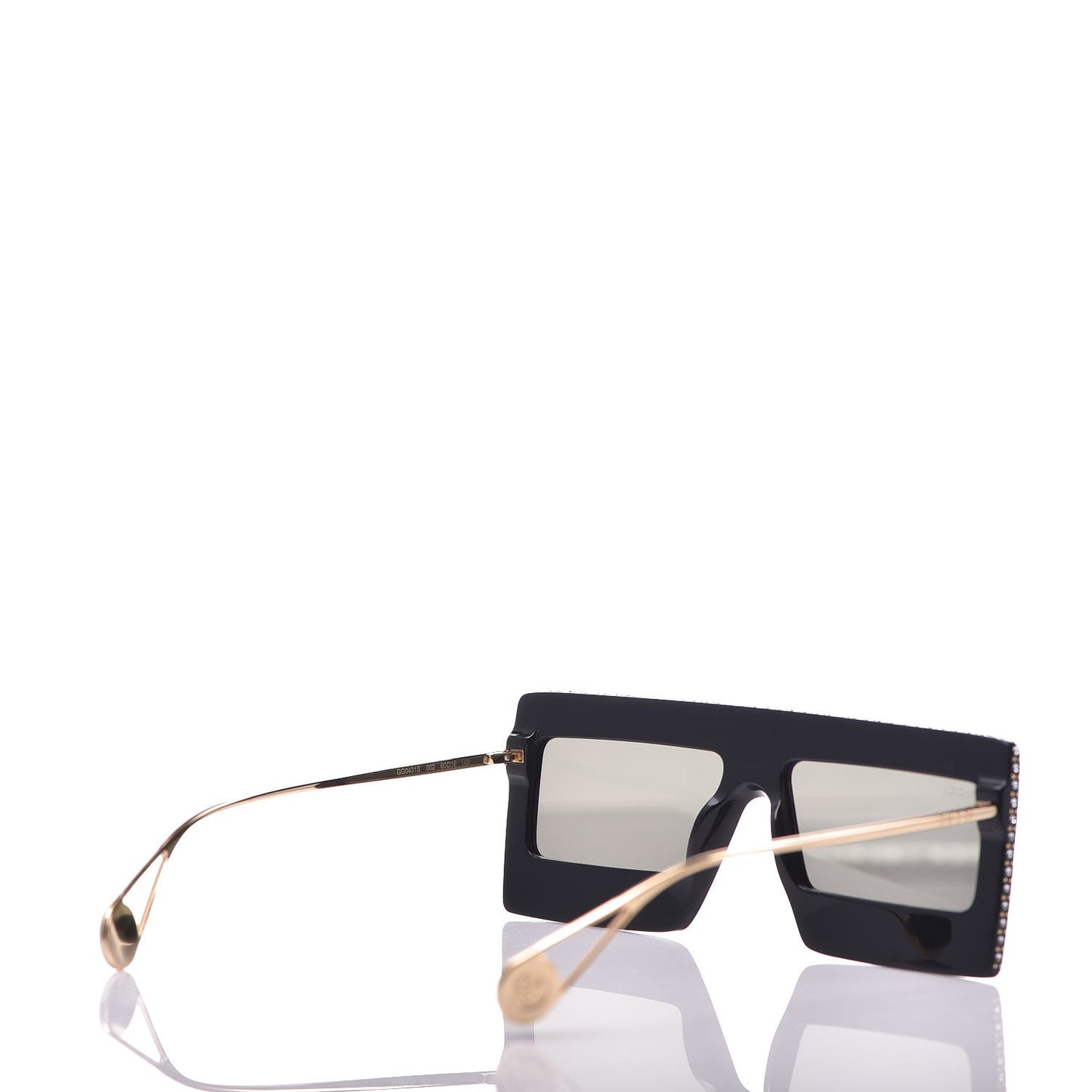 Acetate Crystal Mask-Frame Sunglasses GG0431S Black