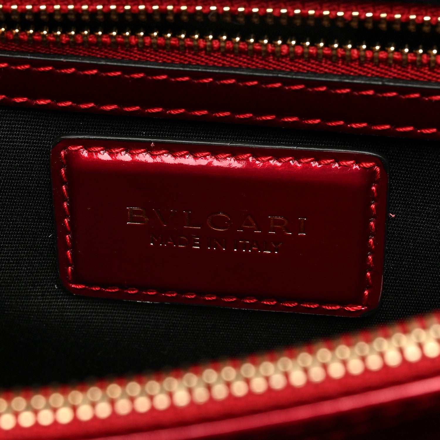 Bulgari Metallic Calfskin Serpenti Forever Shoulder Bag Red 7 of 10