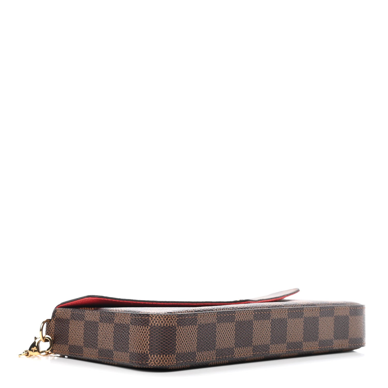 Louis Vuitton Damier Ebene Pochette Felicie Chain Wallet 3 of 4
