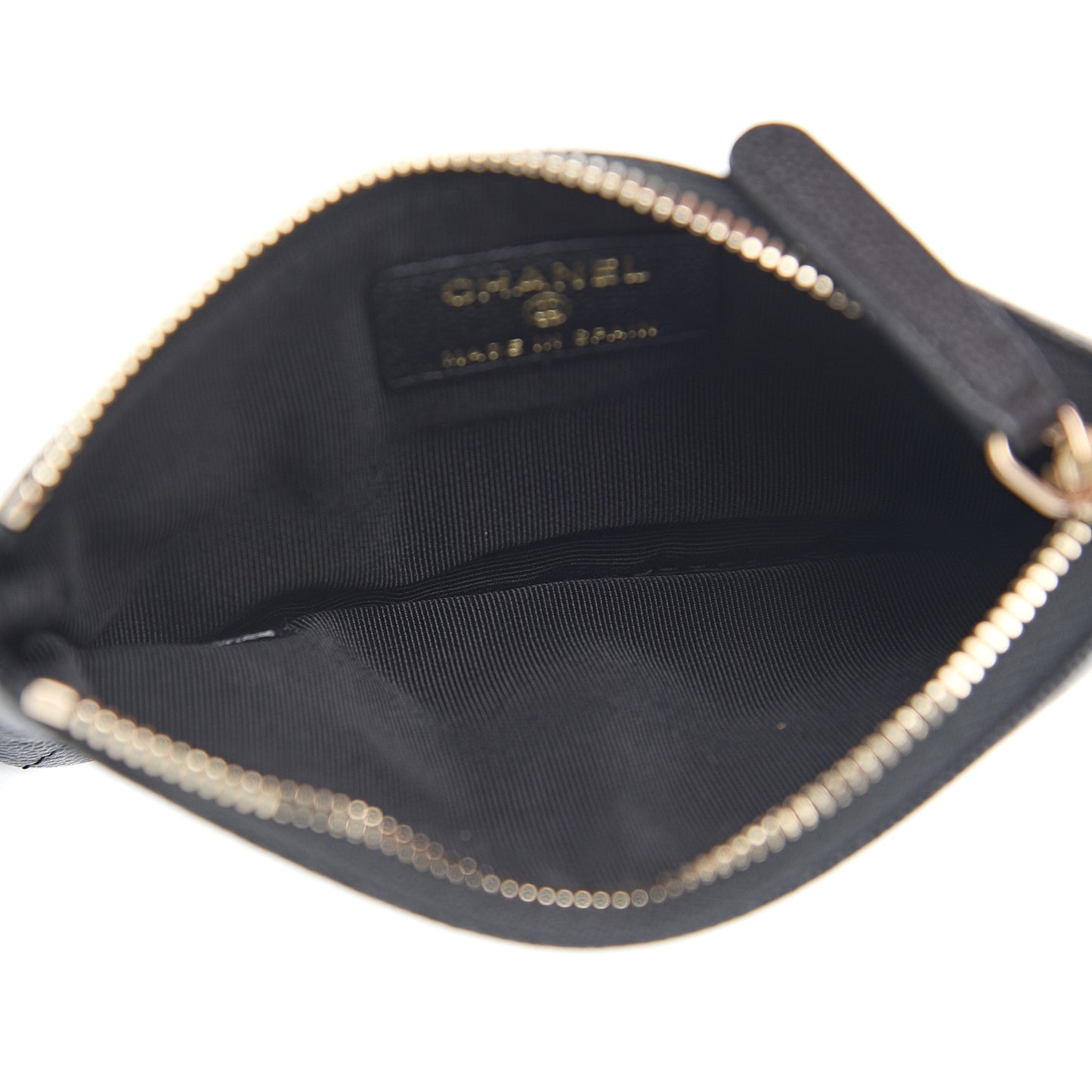 Caviar Quilted Small Vintage Mademoiselle Cosmetic Case Black