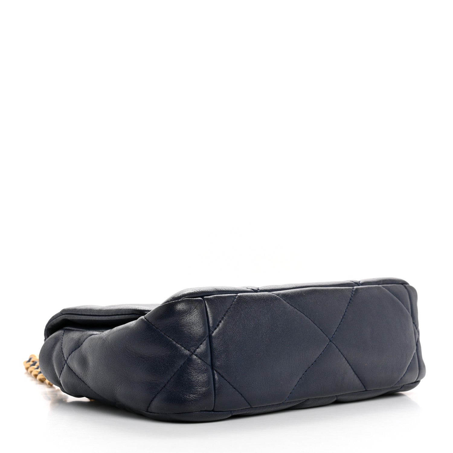Chanel Goatskin Quilted Medium Chanel 19 Flap Navy Blue 4 of 10