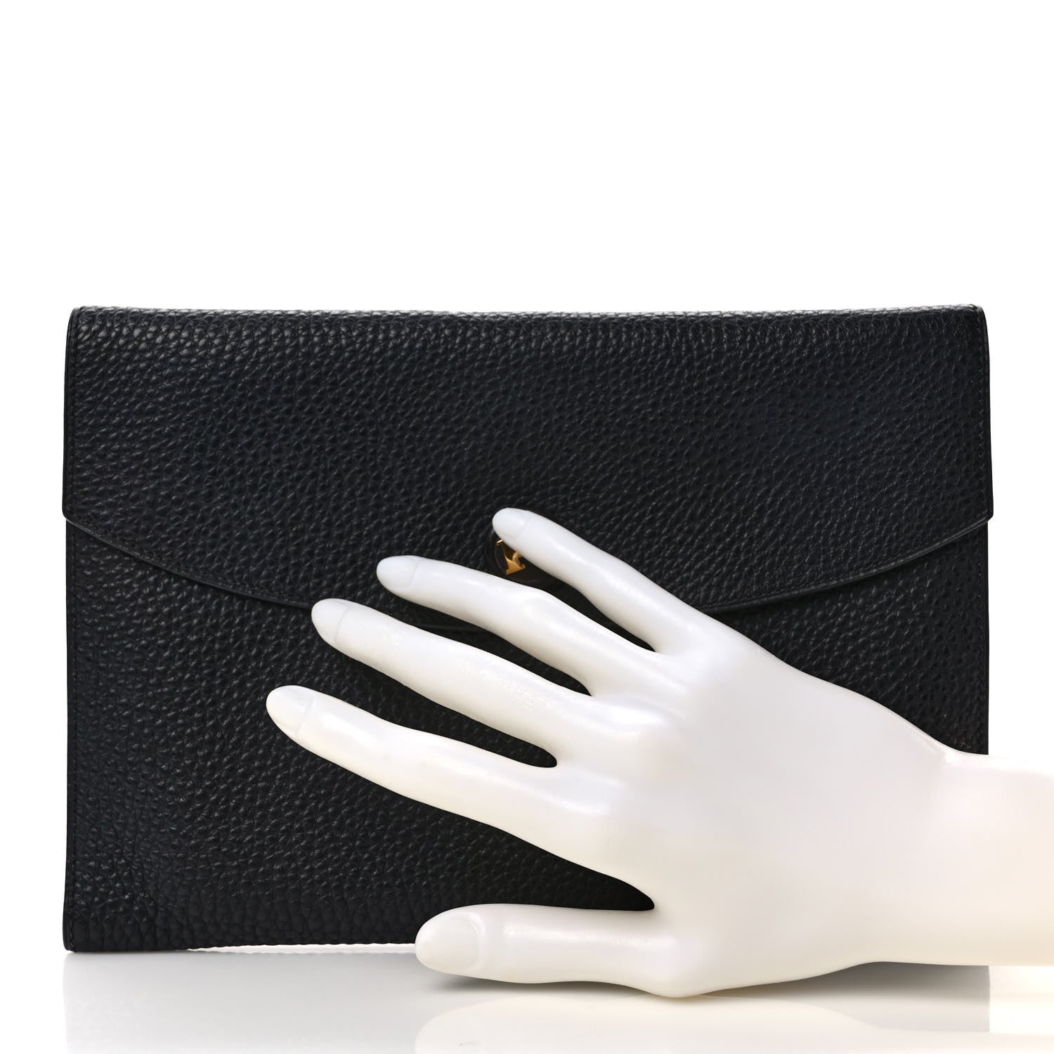 Hermes Taurillon Clemence Pochette Rio Black 2 of 7