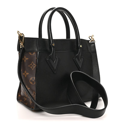 Louis Vuitton Calfskin Monogram On My Side PM Black 3 of 9