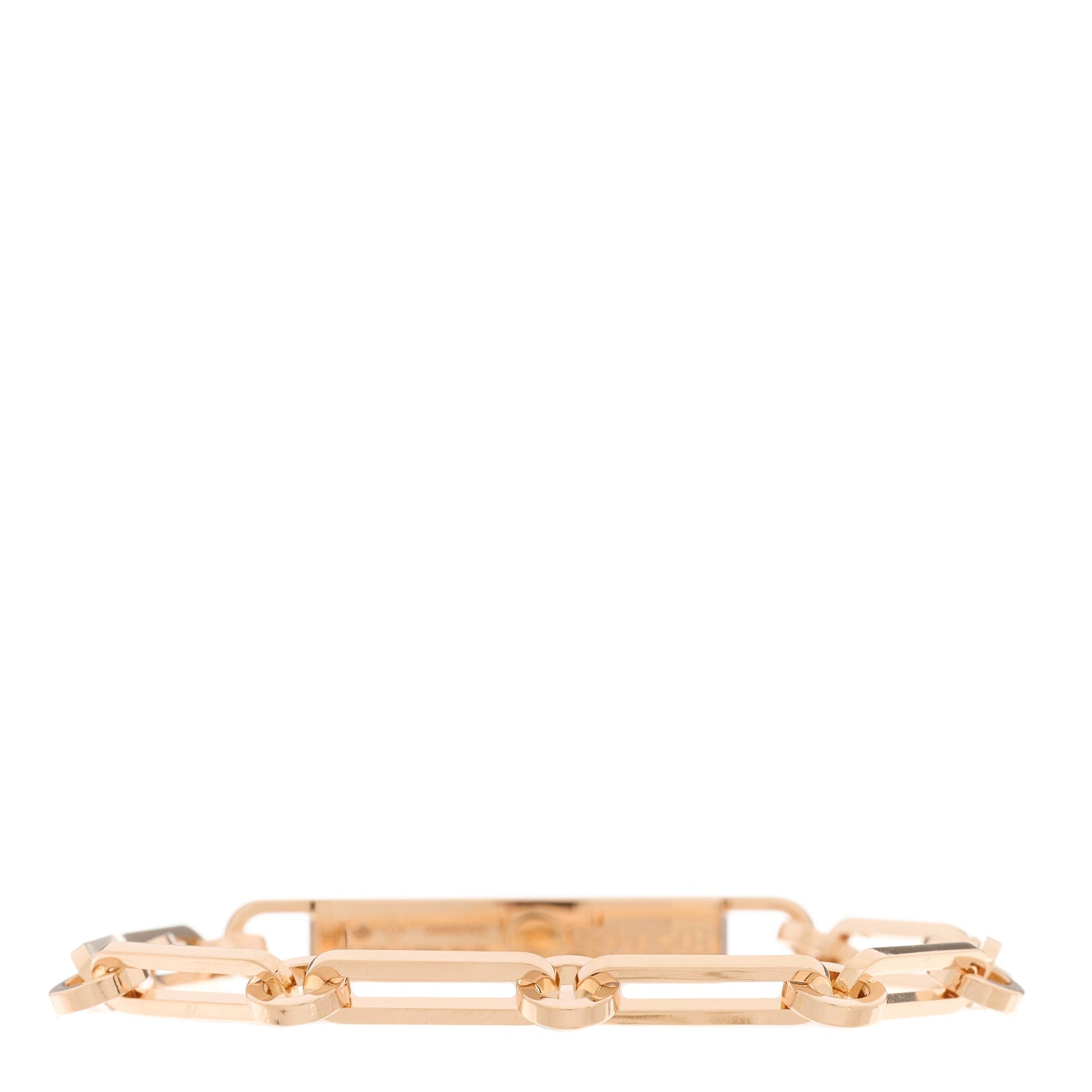 Hermes 18K Rose Gold Diamond Pave PM Kelly Chaine Bracelet SH 2 of 4