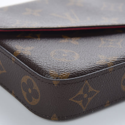 Louis Vuitton Monogram Pochette Felicie Chain Wallet Fuchsia 9 of 12