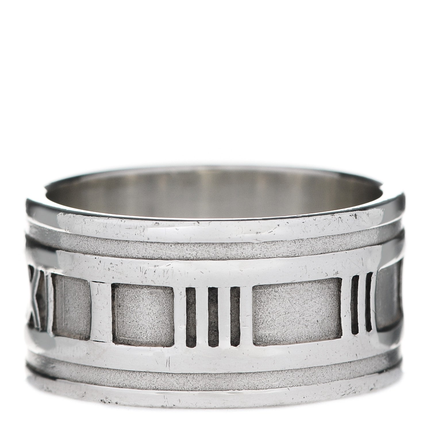 Tiffany Sterling Silver Atlas 12mm Band Ring 65 11 1 of 5