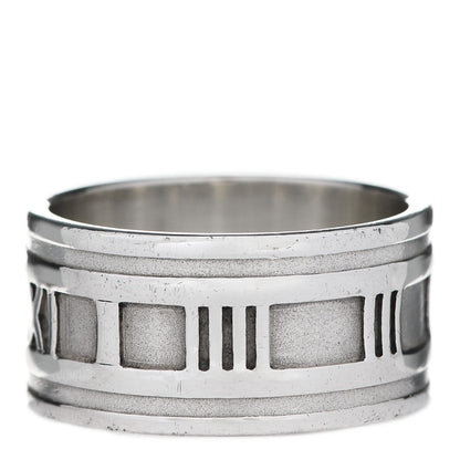 Tiffany Sterling Silver Atlas 12mm Band Ring 65 11 1 of 5