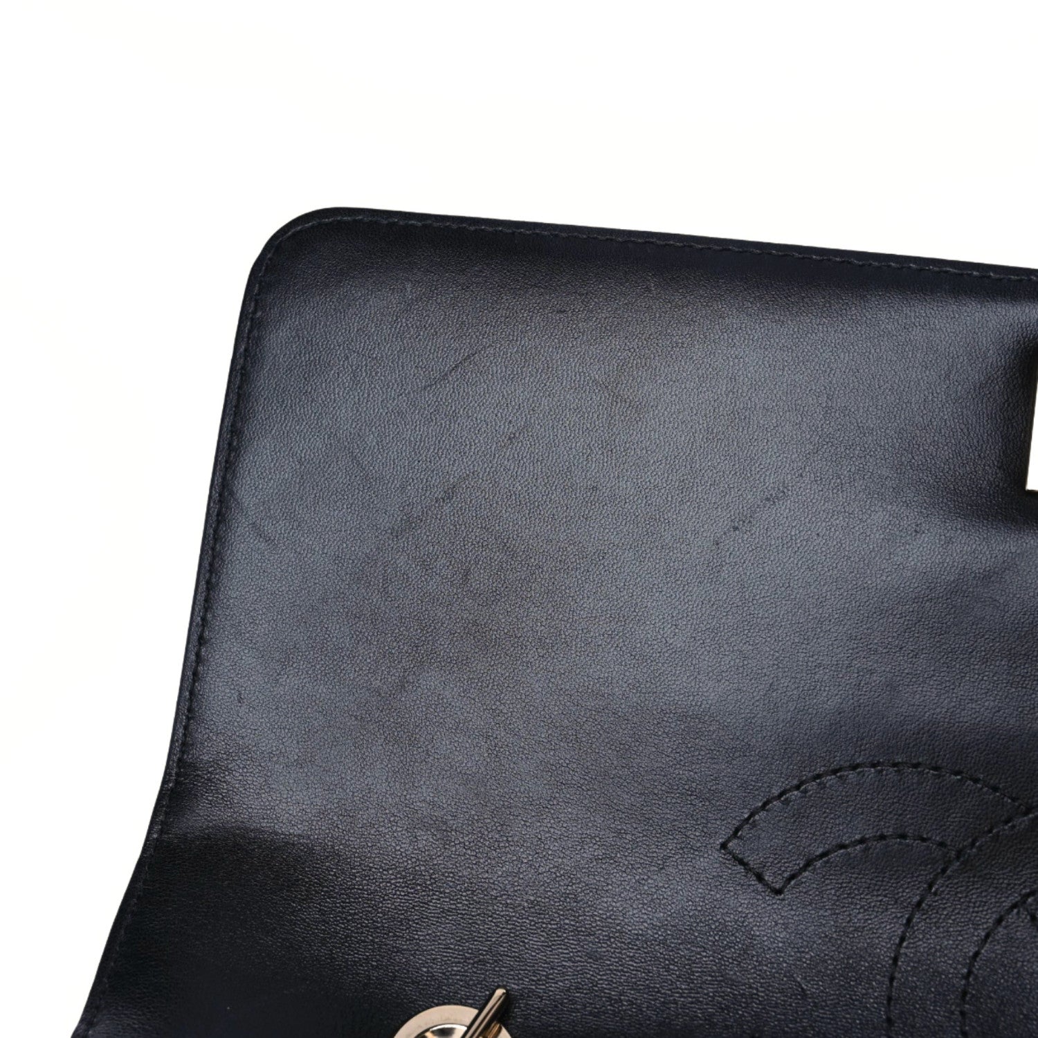 Chanel Lambskin Chevron Quilted Large Trendy CC Dual Handle Flap Bag Black 15 of 16
