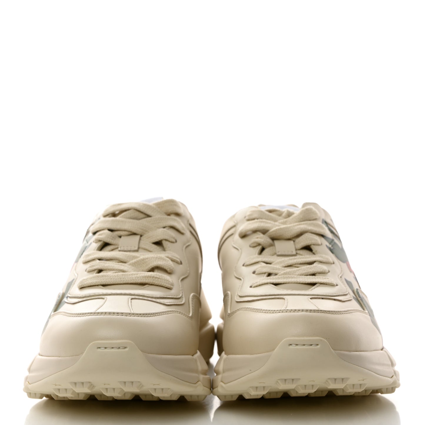Apollo Calfskin Strawberry Womens Rhyton Sneakers 38 Ivory