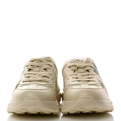 Gucci Apollo Calfskin Strawberry Womens Rhyton Sneakers 38 Ivory 2 of 9