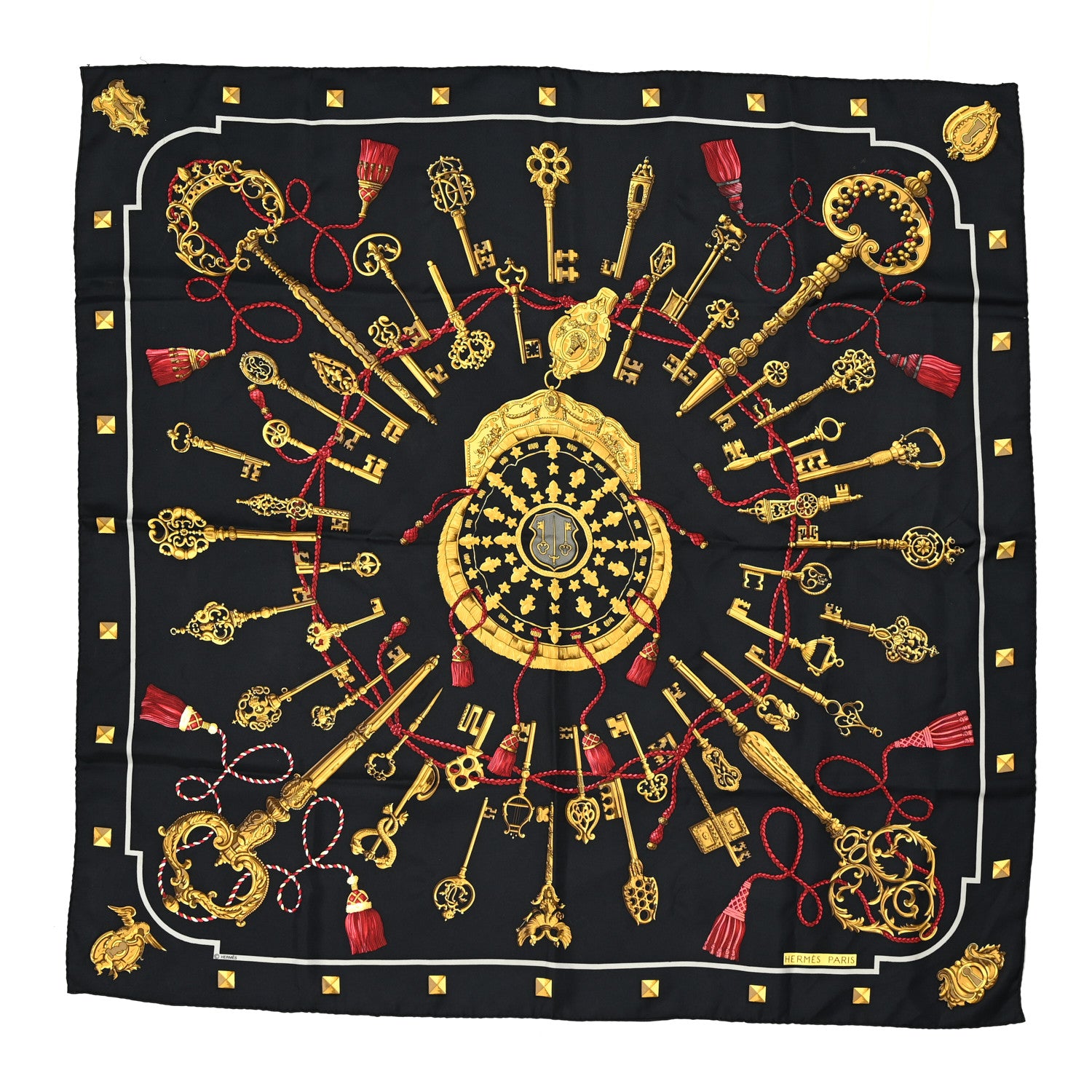 Hermes Silk Keys Les Cles Scarf 90 1 of 5