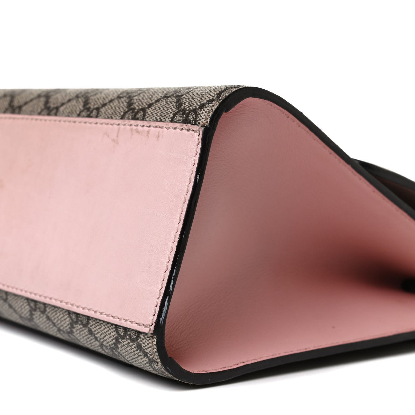 GG Supreme Monogram Calfskin Medium Padlock Shoulder Bag Beige Perfect Pink