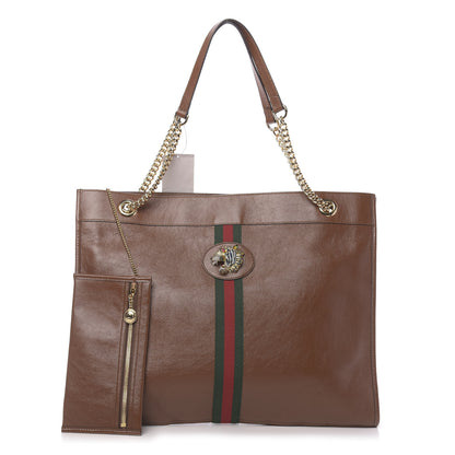 Gucci Calfskin Large Rajah Chain Tote Cuir 1 of 11
