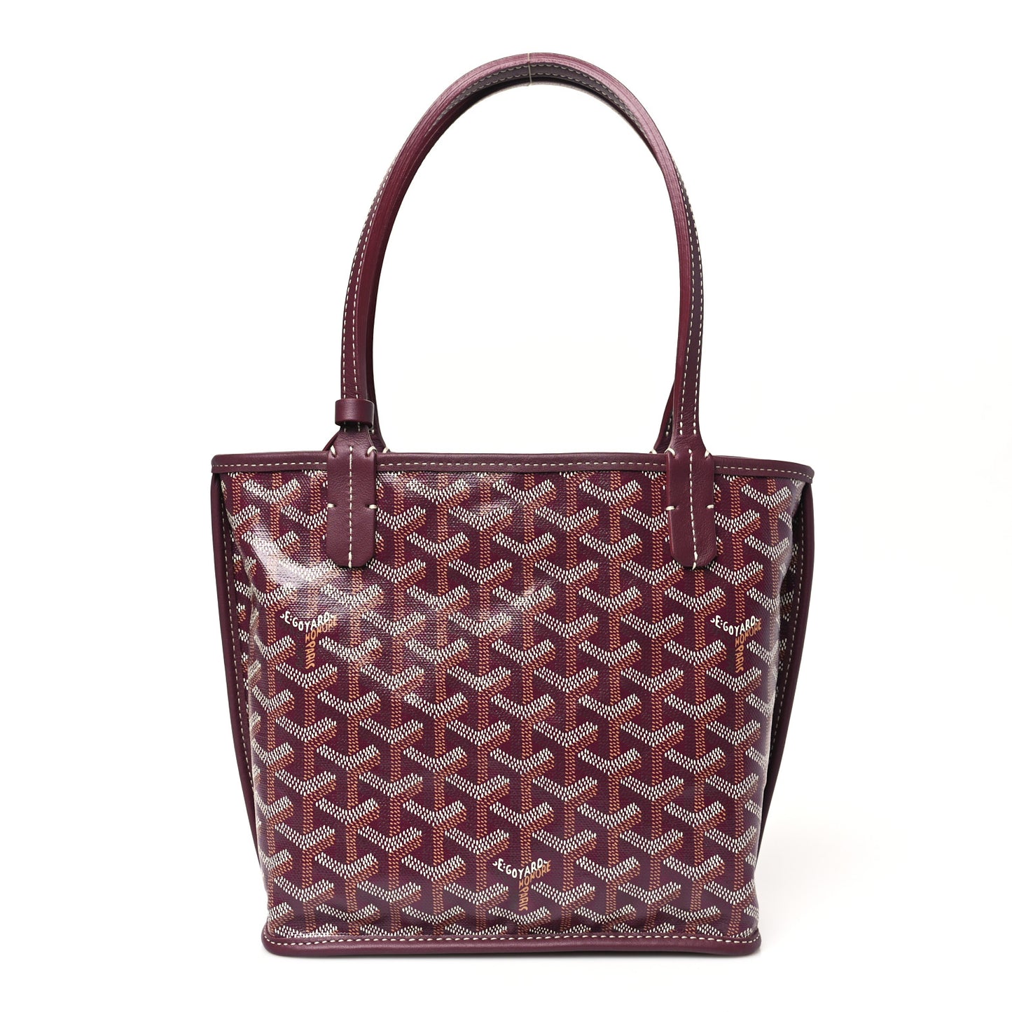 Goyardine Reversible Mini Anjou Burgundy