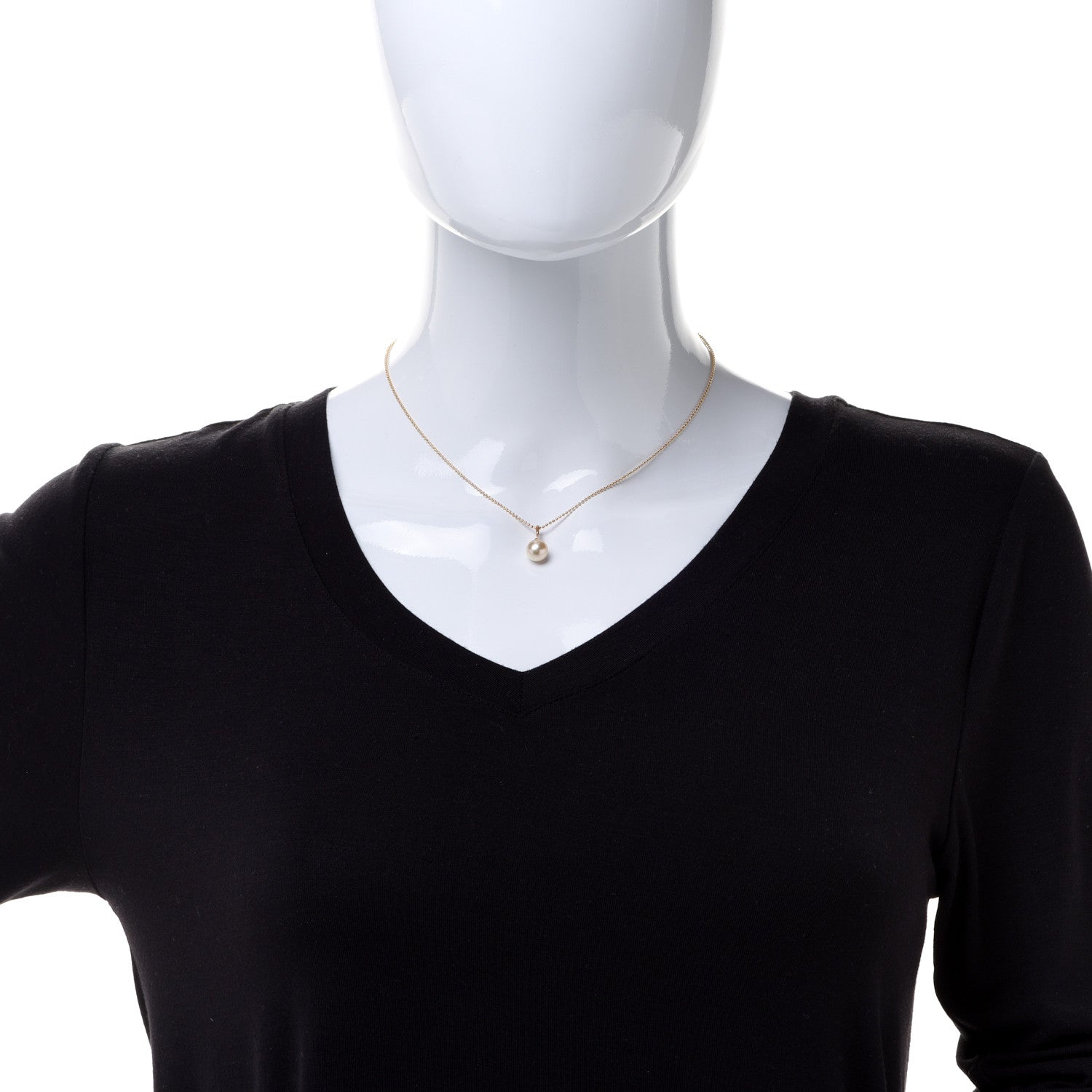 Mikimoto 18K Yellow Gold Akoya Pearl 8mm Pendant Necklace 8 of 14