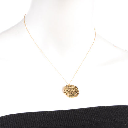 Tiffany 18K Yellow Gold Notes Round Pendant Necklace 2 of 8