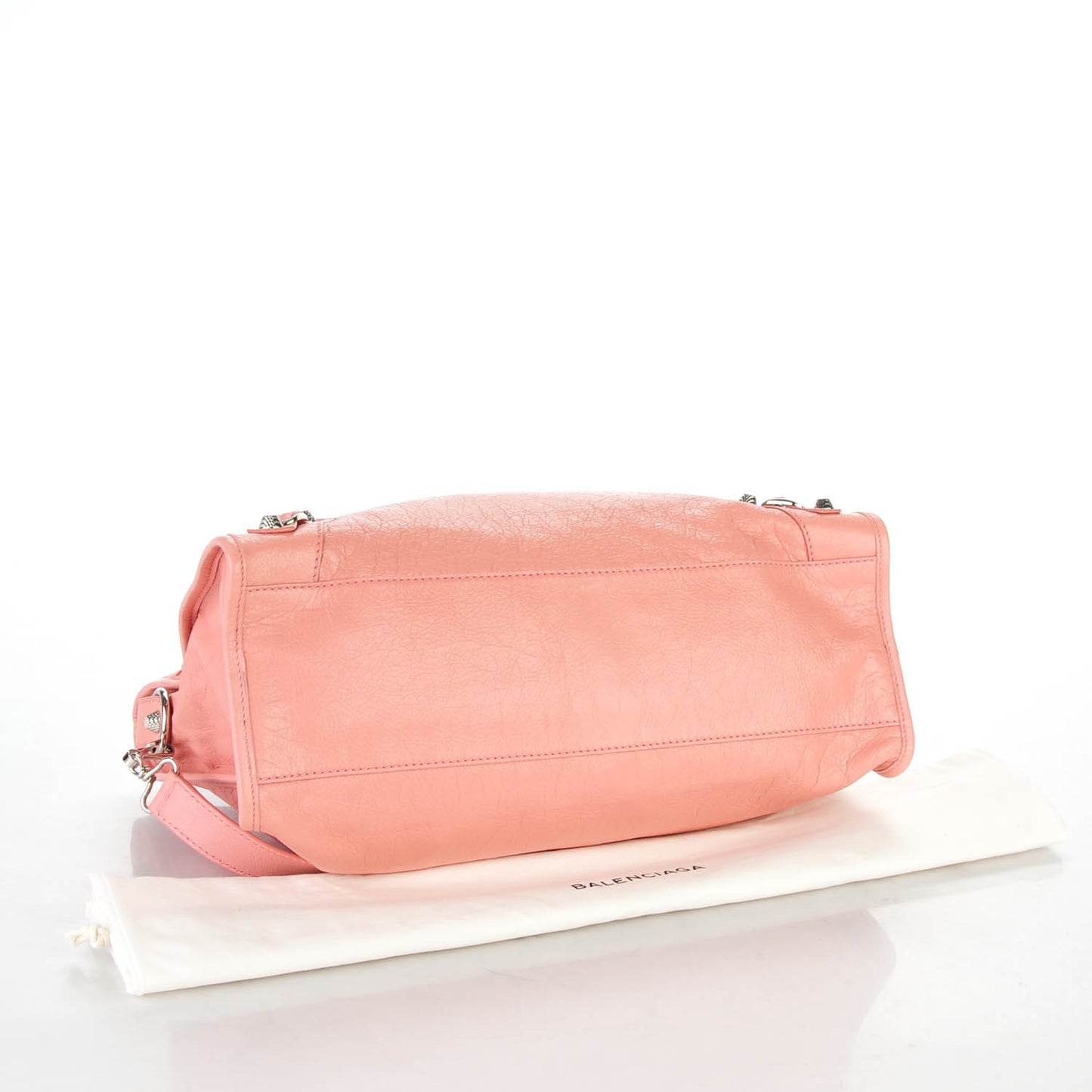 Agneau Giant 12 Silver Hardware City Rose Peche