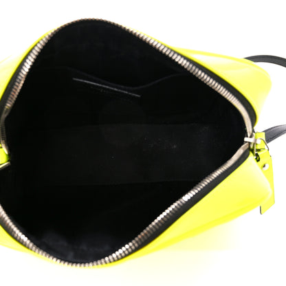Saint Laurent Patent Calfskin Matelasse Monogram Lou Camera Bag Neon Yellow 5 of 13