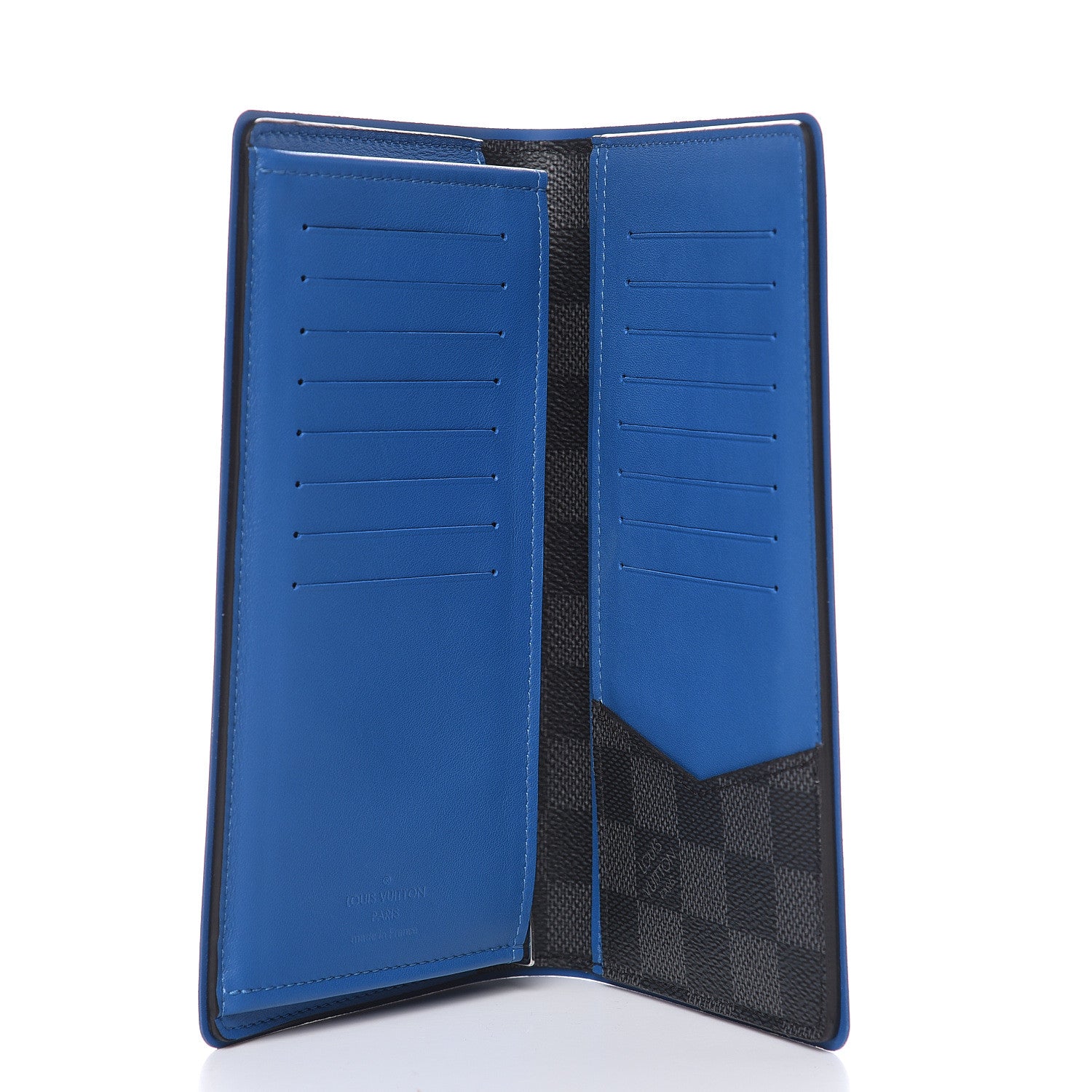 Louis Vuitton Damier Graphite Brazza Wallet Bleu Neon 5 of 7