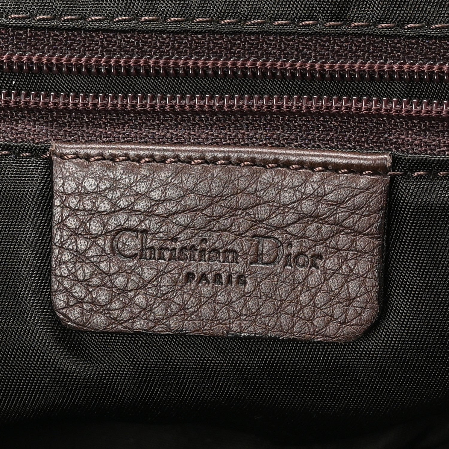 Christian Dior Calfskin Saddle Bag Brown 6 of 10