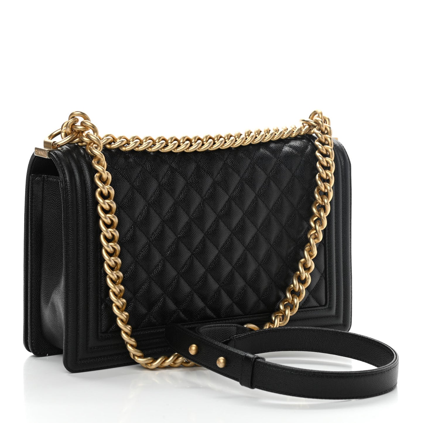Caviar Quilted New Medium Boy Flap Black