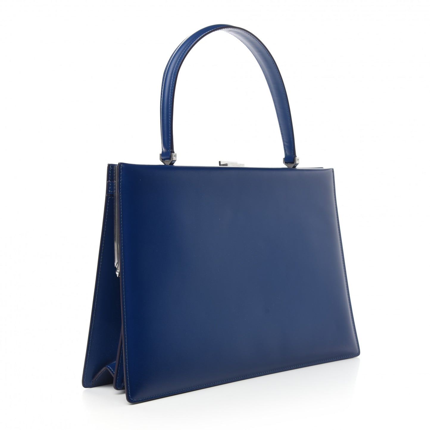 Patina Box Calfskin Medium Clasp Bag Lazuli