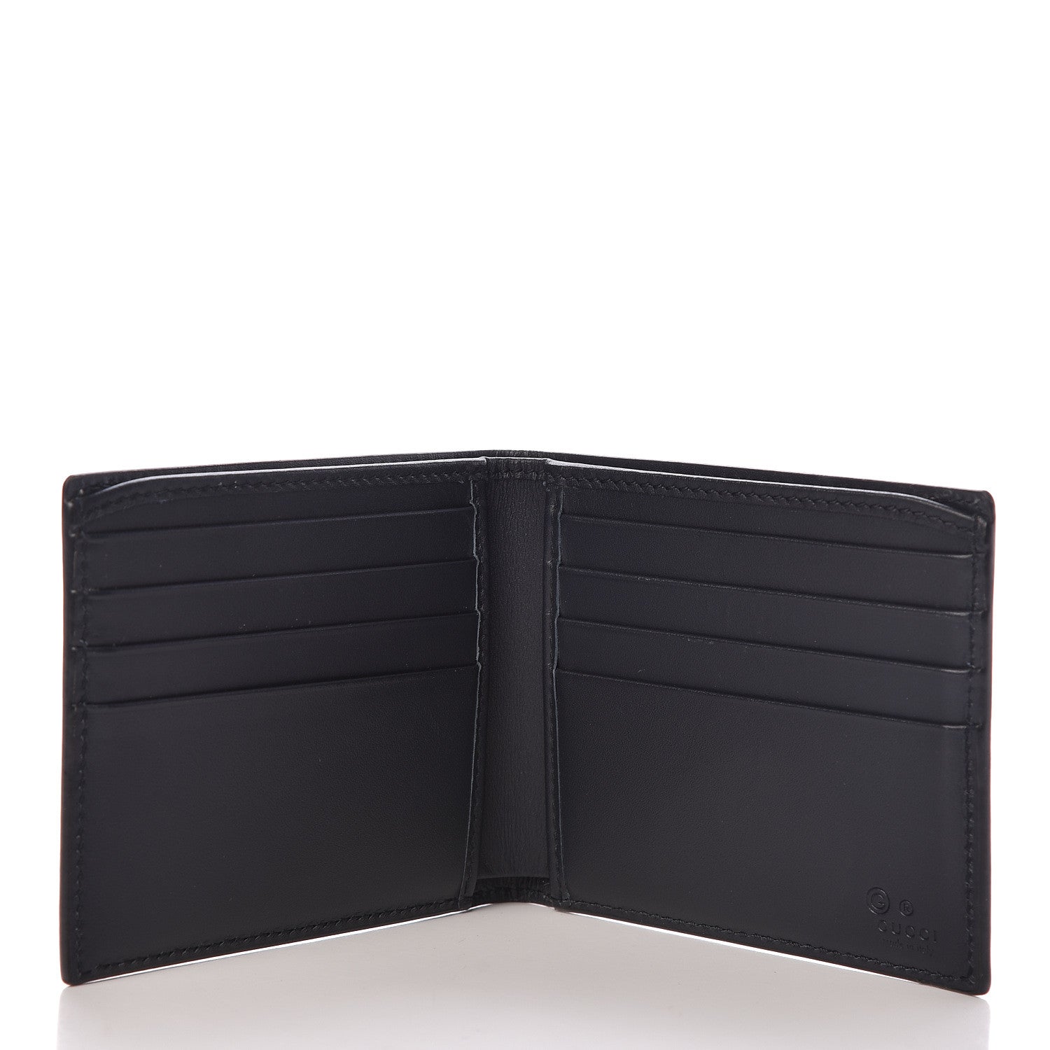 Gucci GG Supreme Monogram Blooms Bi-Fold Wallet Beige Blue Navy 5 of 7