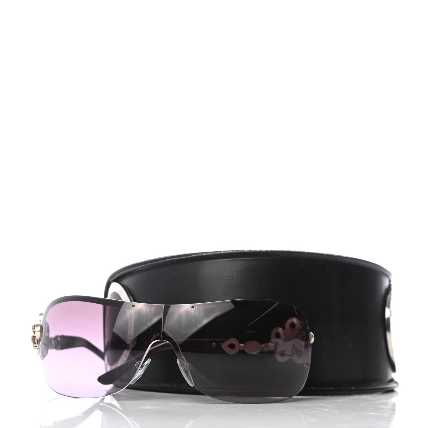 Crystal Sunglasses Flower 6039-B Black