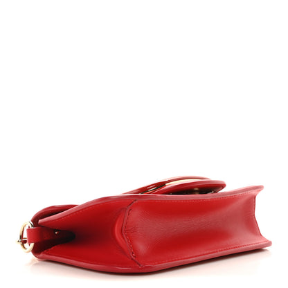 Valentino Garavani Calfskin Enamel Vlogo Small Loco Shoulder Bag Rouge Pur 4 of 9