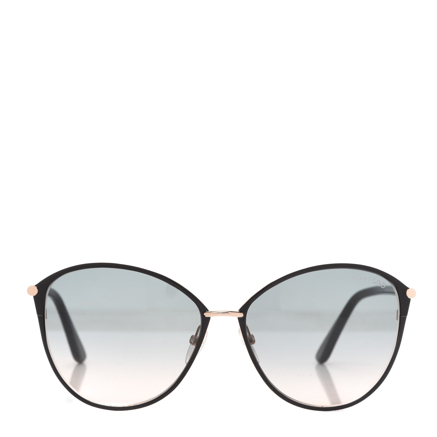 Tom Ford Penelope Vintage Round Sunglasses TF320 Black 2 of 8