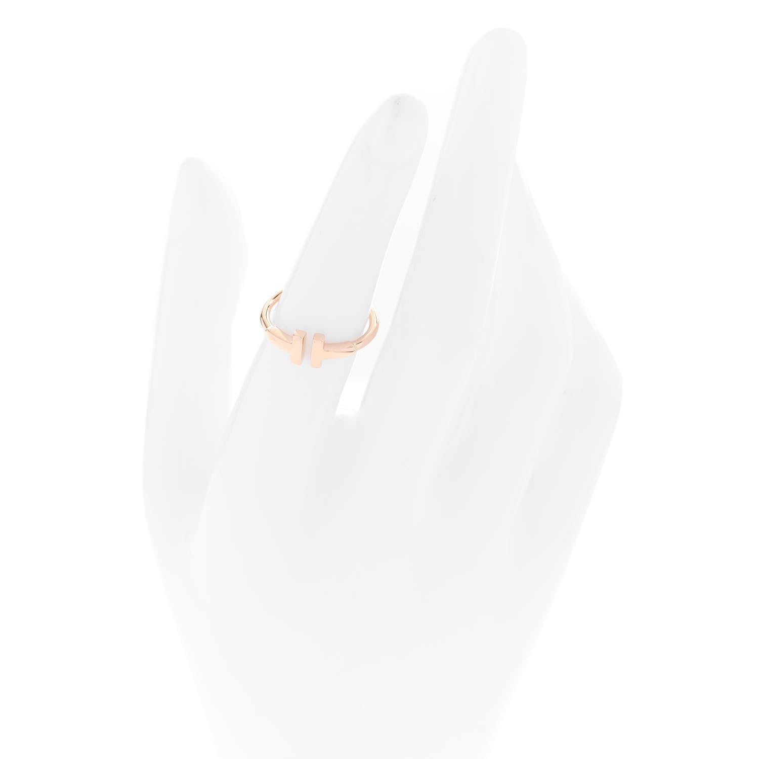 Tiffany 18K Rose Gold T Wire Ring 50 5.5 2 of 5