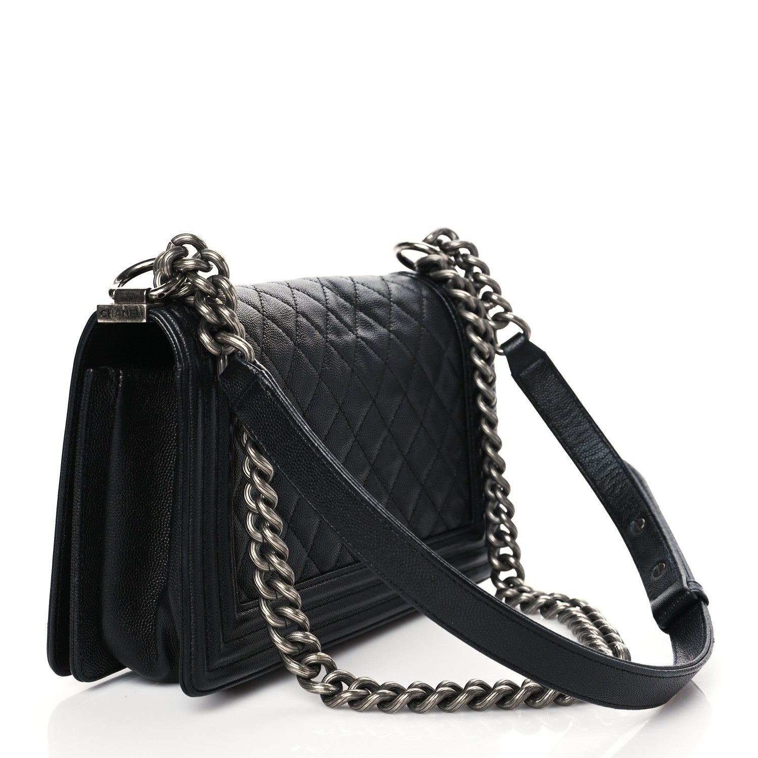 Chanel Caviar Quilted Medium Boy Flap Black 3 of 10