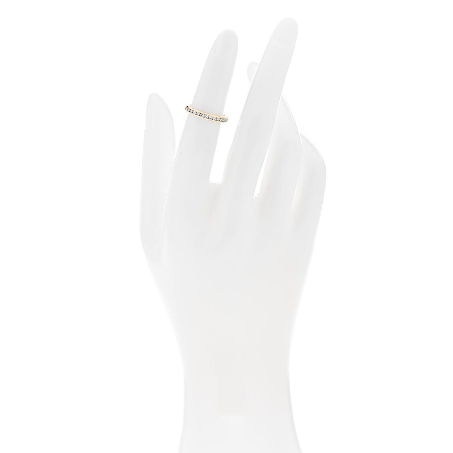 18K Yellow Gold Diamond 2mm Channel Set Band Ring 47 4
