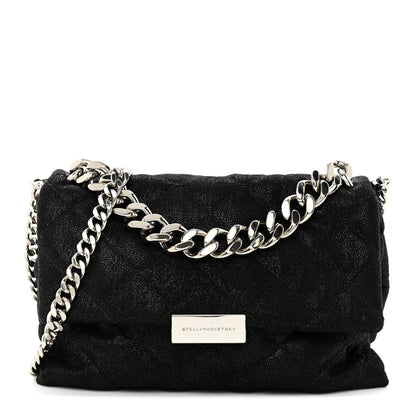 Stella McCartney Shaggy Deer Quilted Small Beckett Chain Shoulder Bag Black 1 of 10