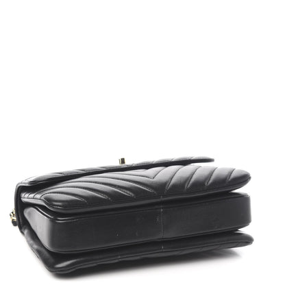 Chanel Lambskin Chevron Quilted Small Trendy CC Dual Handle Flap Bag Black 5 of 12