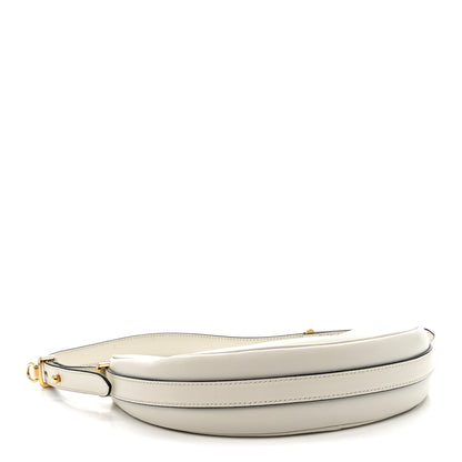 Prada Soft Calfskin Small Arque Shoulder Bag White 4 of 9