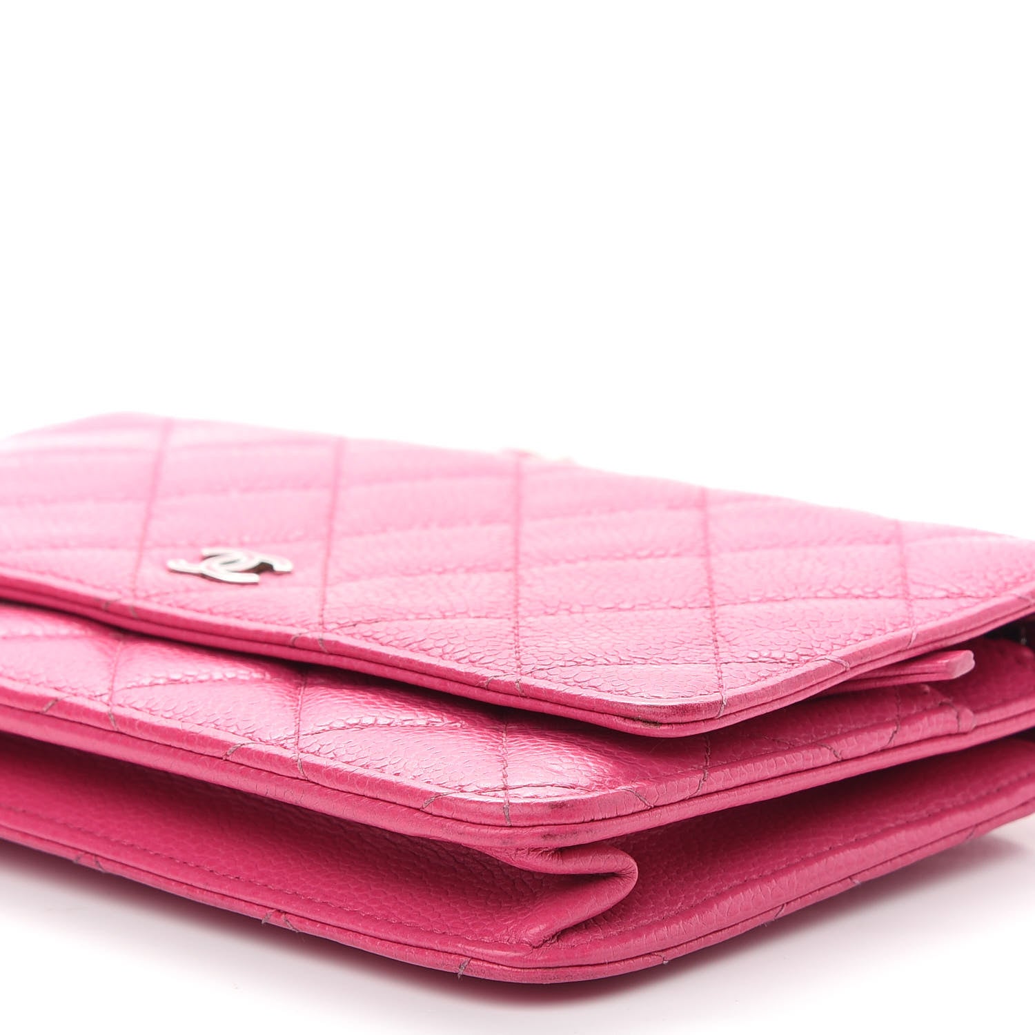 Chanel Caviar Quilted Wallet On Chain WOC Fuchsia 10 of 11