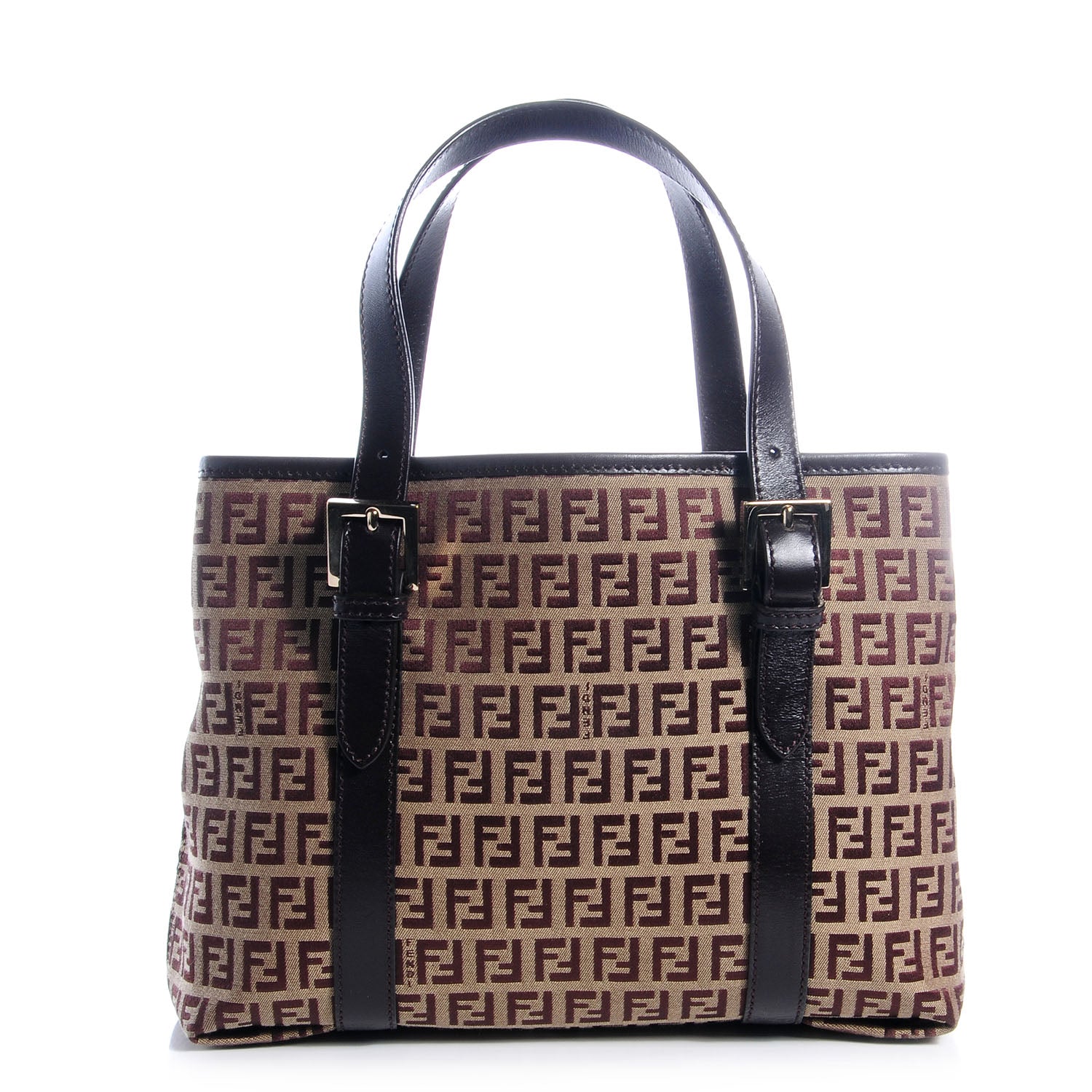 Fendi Zucchino Calfskin Small Tote Brown 1 of 11