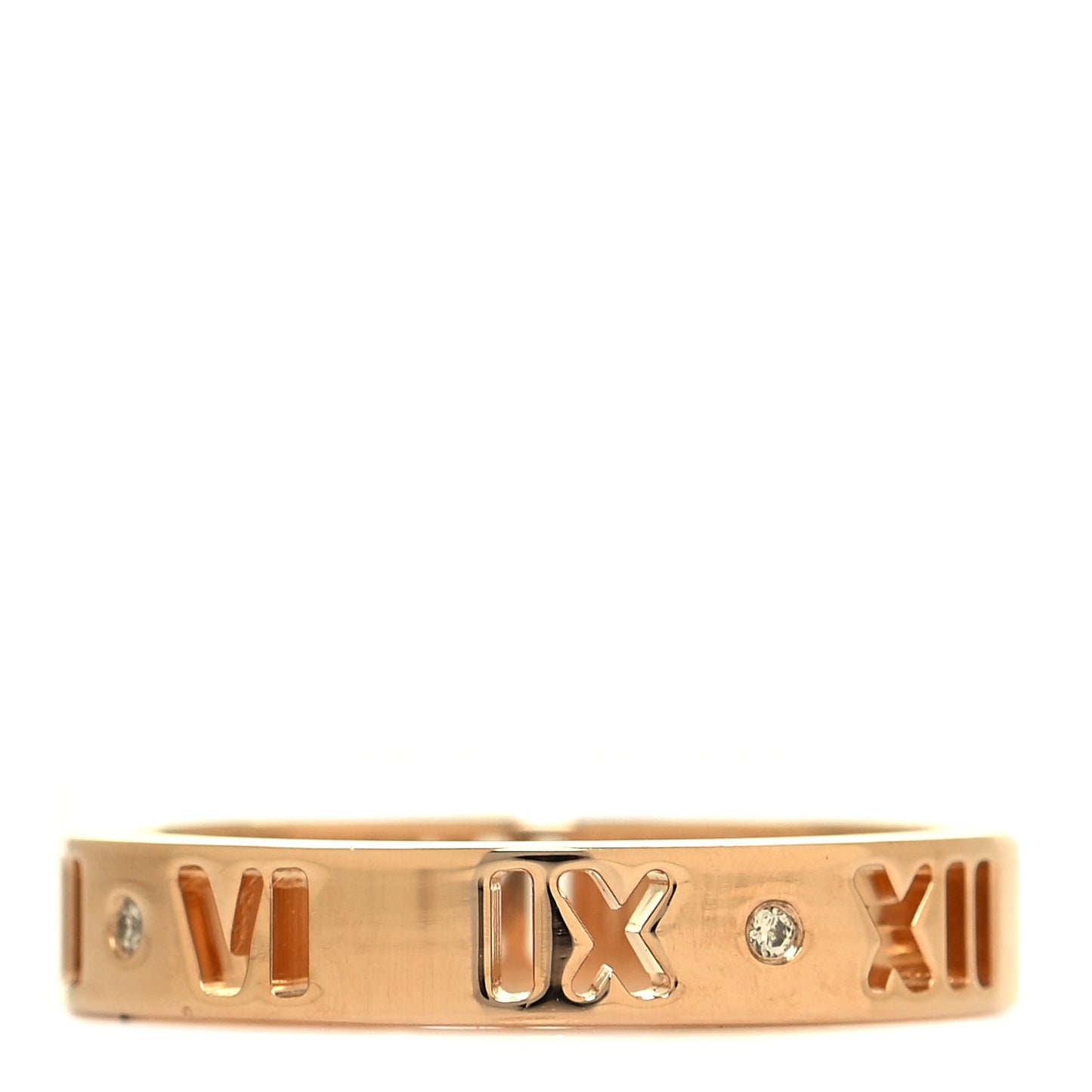 18K Rose Gold Diamond Atlas Pierced Ring 51 5.75
