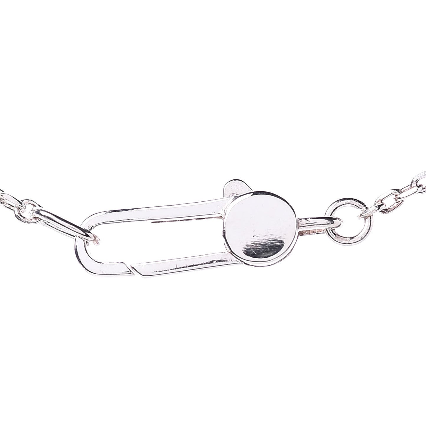 Sterling Silver Logo Square Tag Necklace