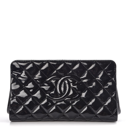 Chanel Patent CC Quilted Timeless Clutch Black 1 of 7