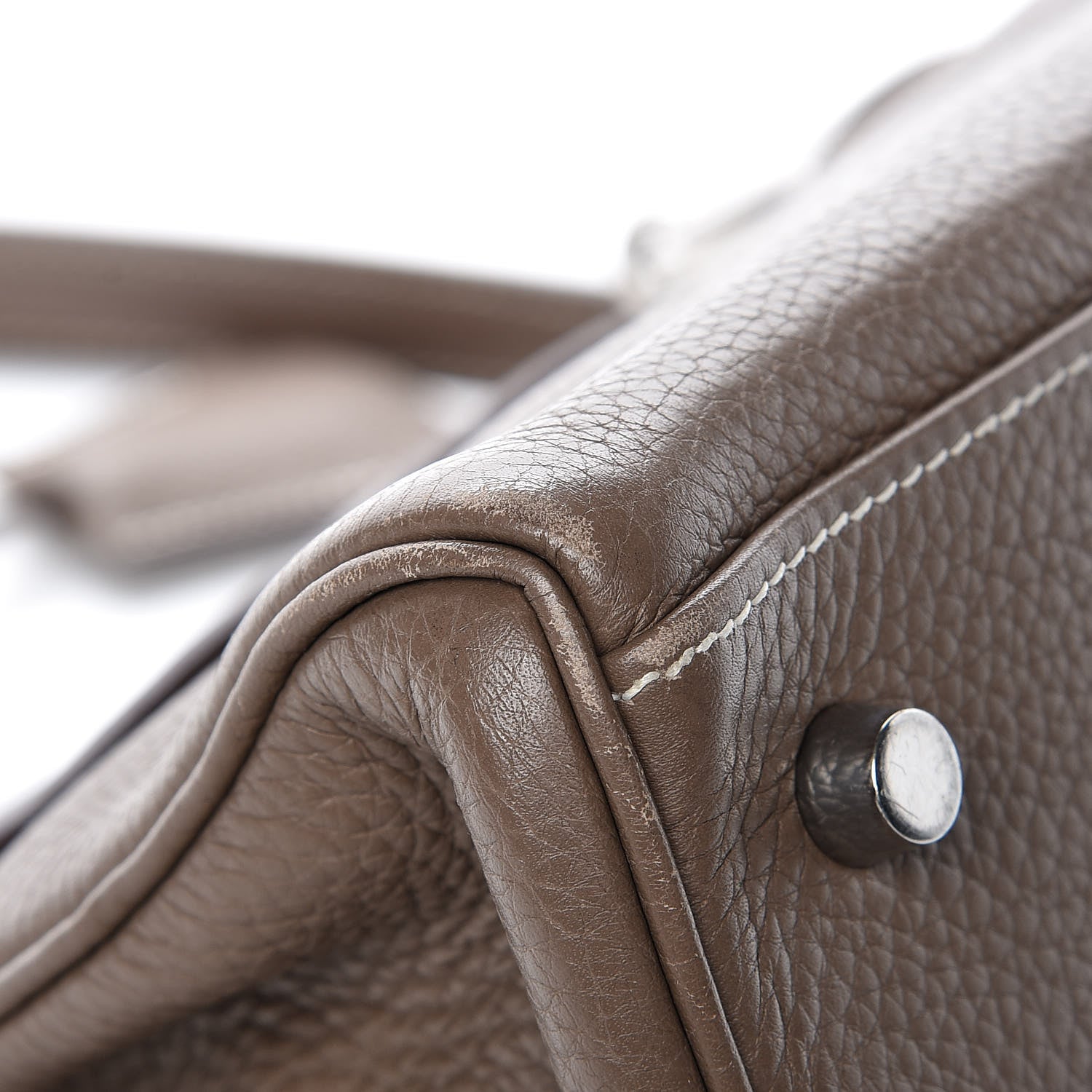 Hermes Taurillon Clemence Shoulder Kelly 40 Etoupe 35 of 38