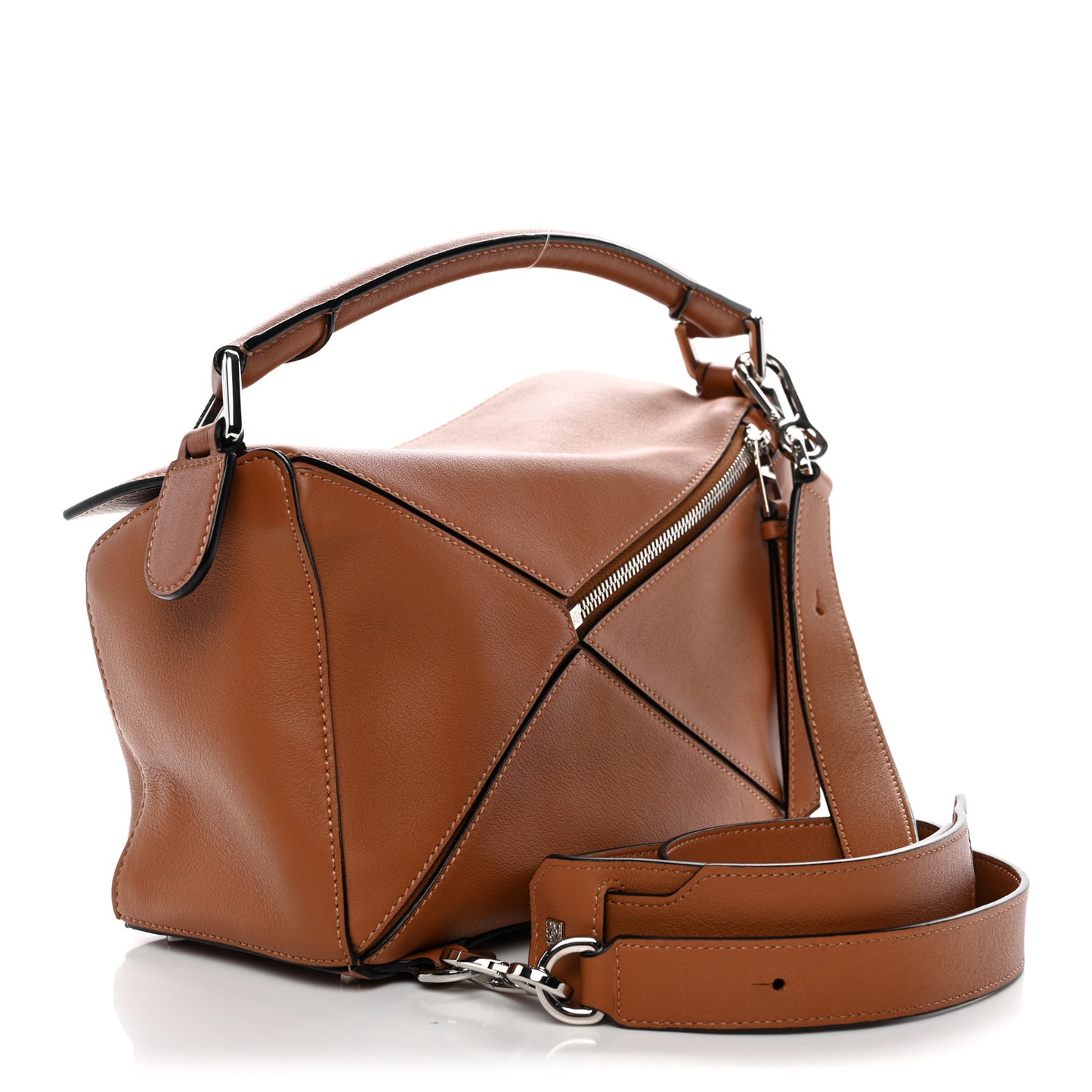 Calfskin Small Puzzle Bag Tan