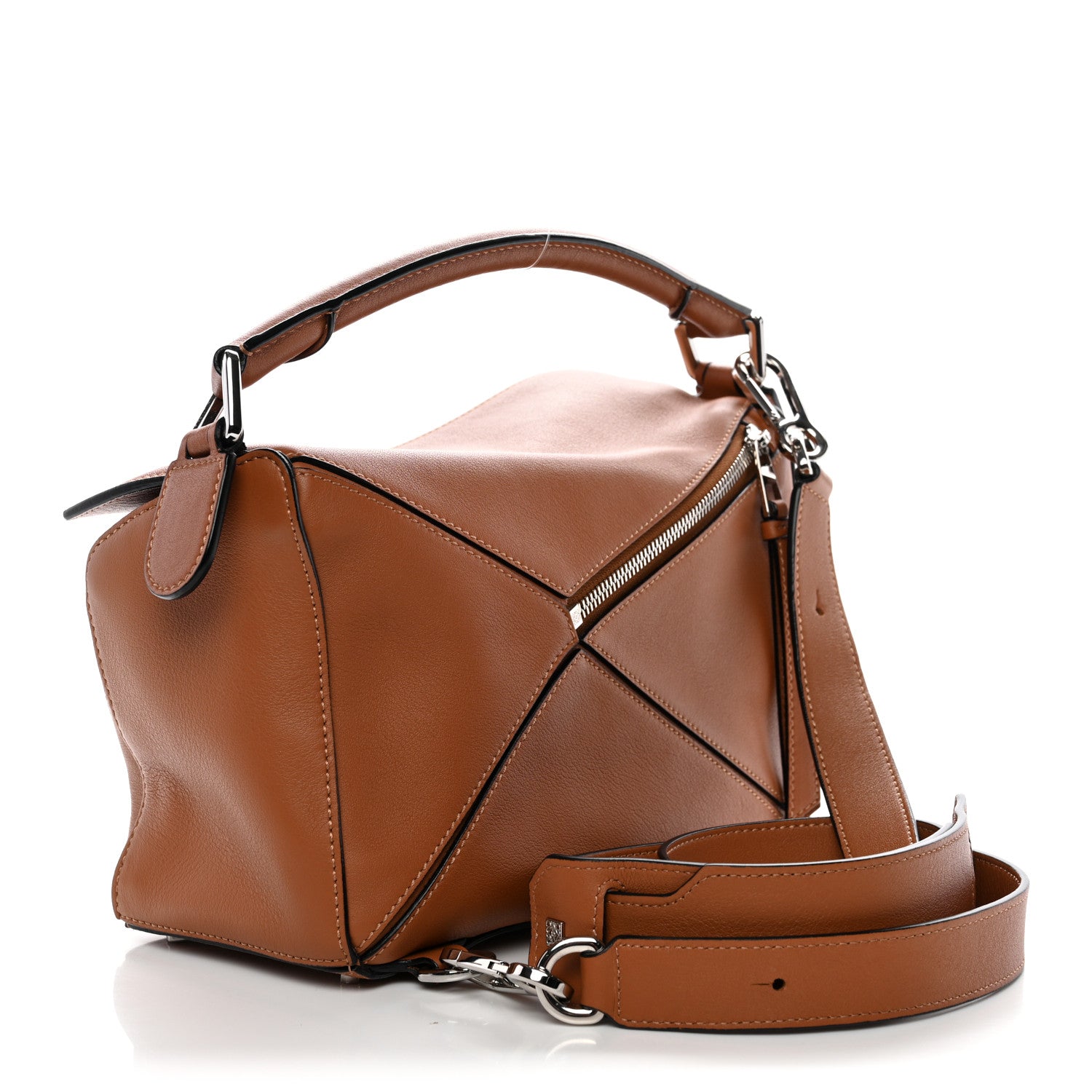 Loewe Calfskin Small Puzzle Bag Tan 3 of 10