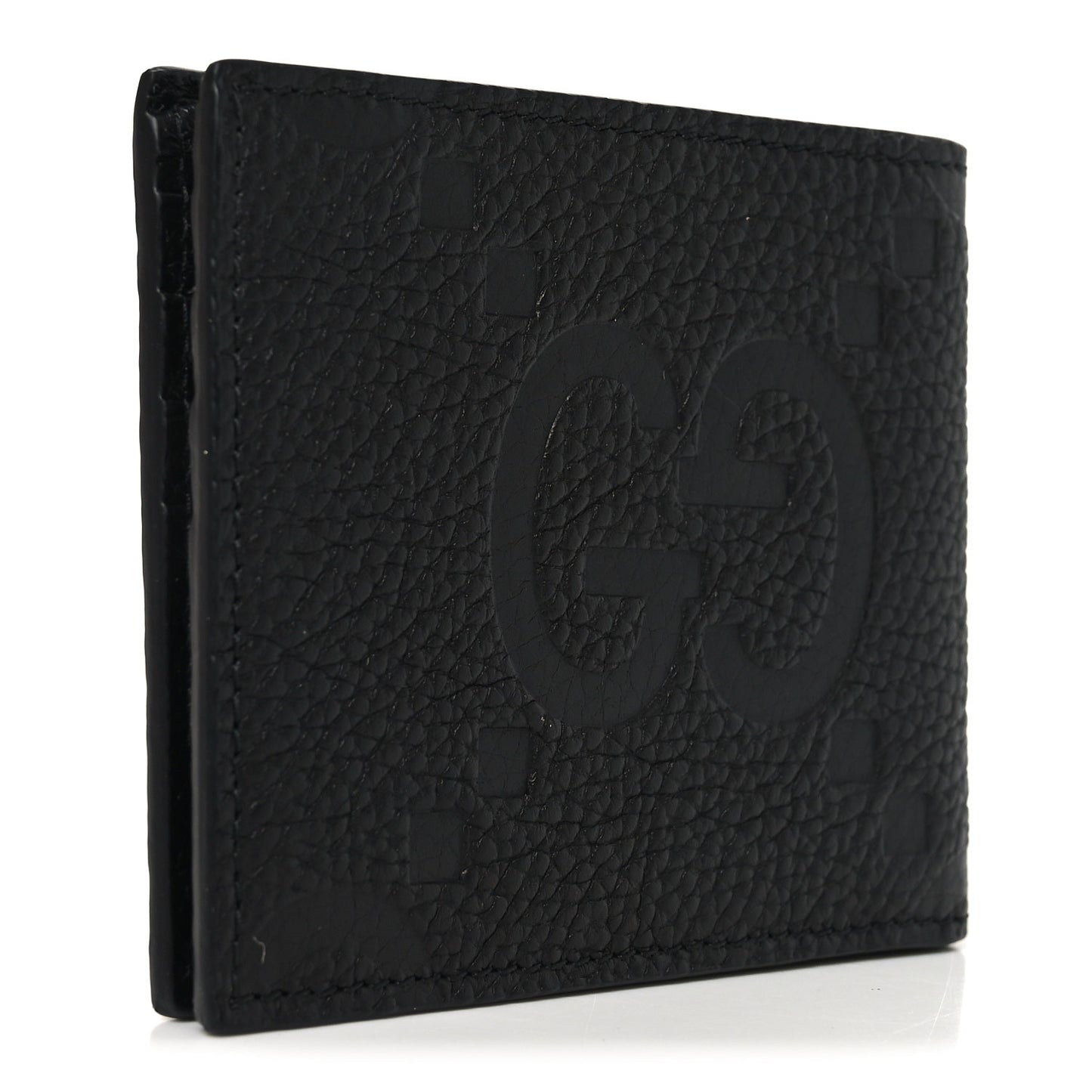 Piuma Calfskin Jumbo GG Embossed Wallet Black