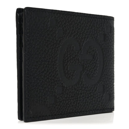 Gucci Piuma Calfskin Jumbo GG Embossed Wallet Black 3 of 7