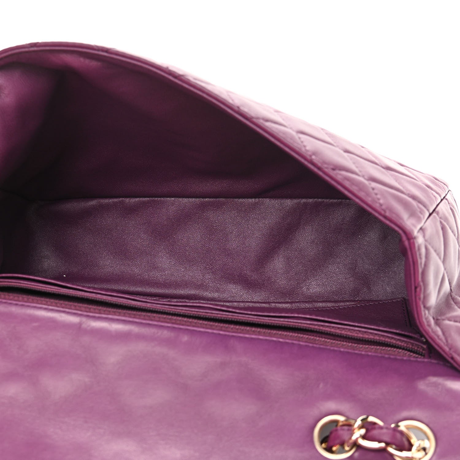 Chanel Lambskin Quilted Jumbo Single Flap Purple 5 of 12