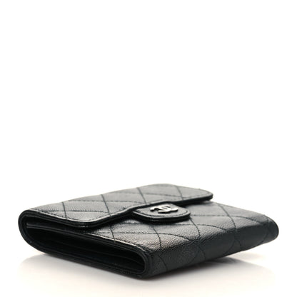 Chanel Caviar Quilted Compact Flap Wallet Black 4 of 7