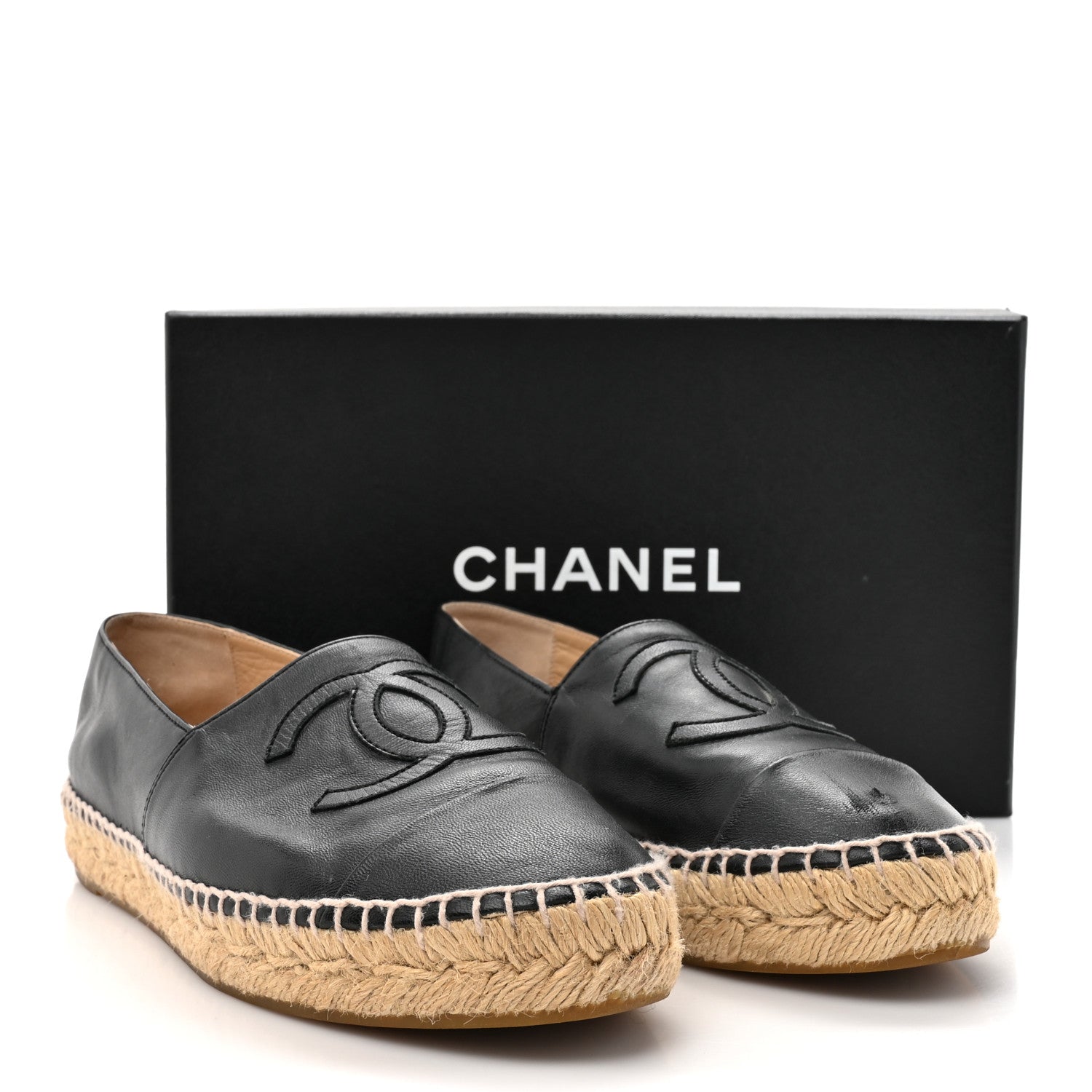 Chanel Lambskin CC Espadrilles 38 Black 15 of 15